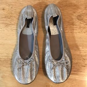 Silver Ballet Flat
